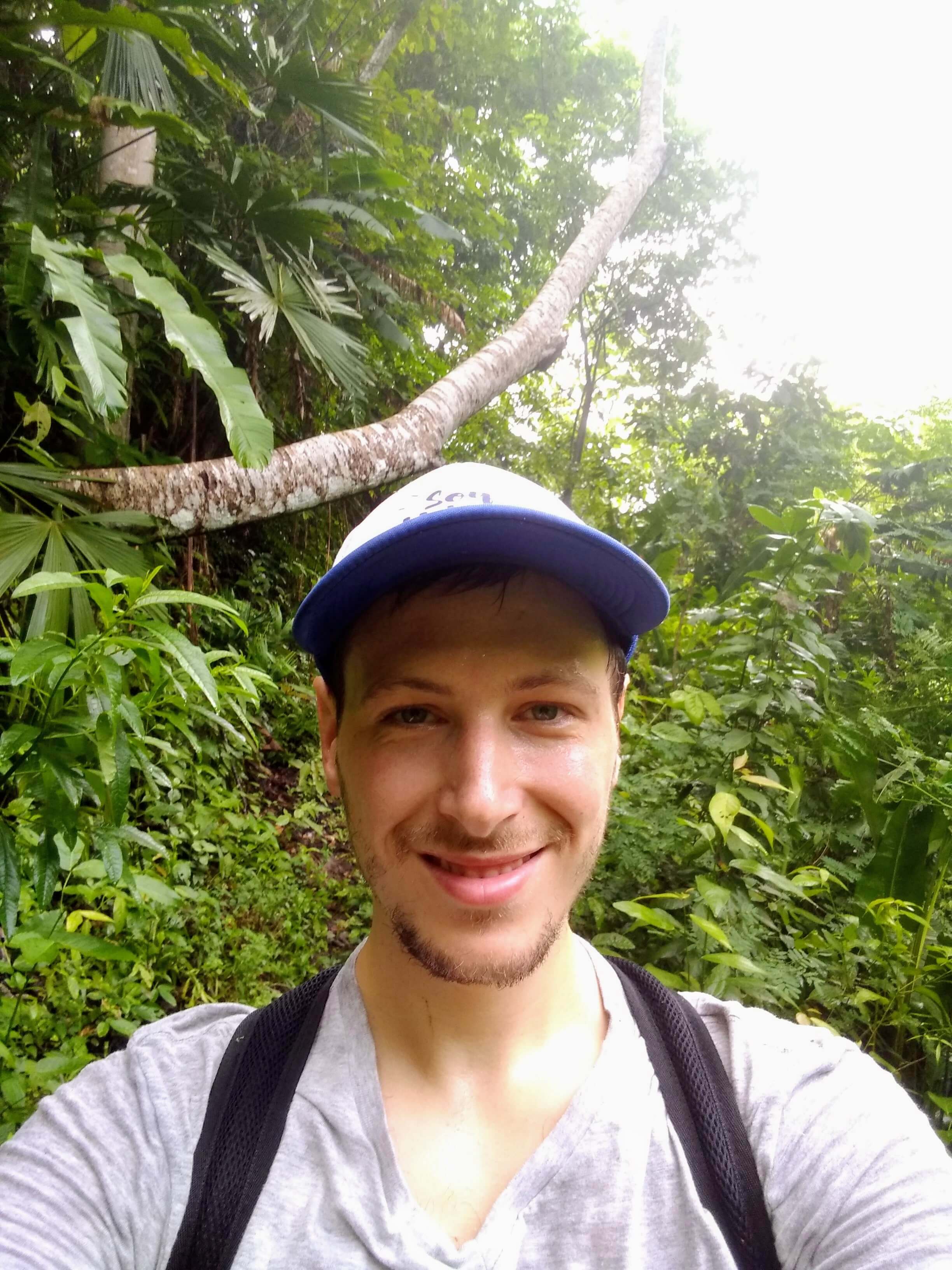 Camino en la selva cerca del Rio hostal